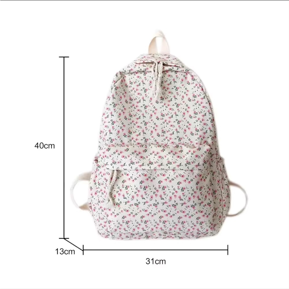 NEW Pink Flowered Backpack - Picture 8 of 10